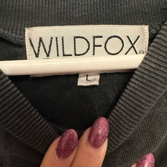Rare Retro Wildfox Charcoal Gray “HOT” Sweater Large - Picture 2 of 4